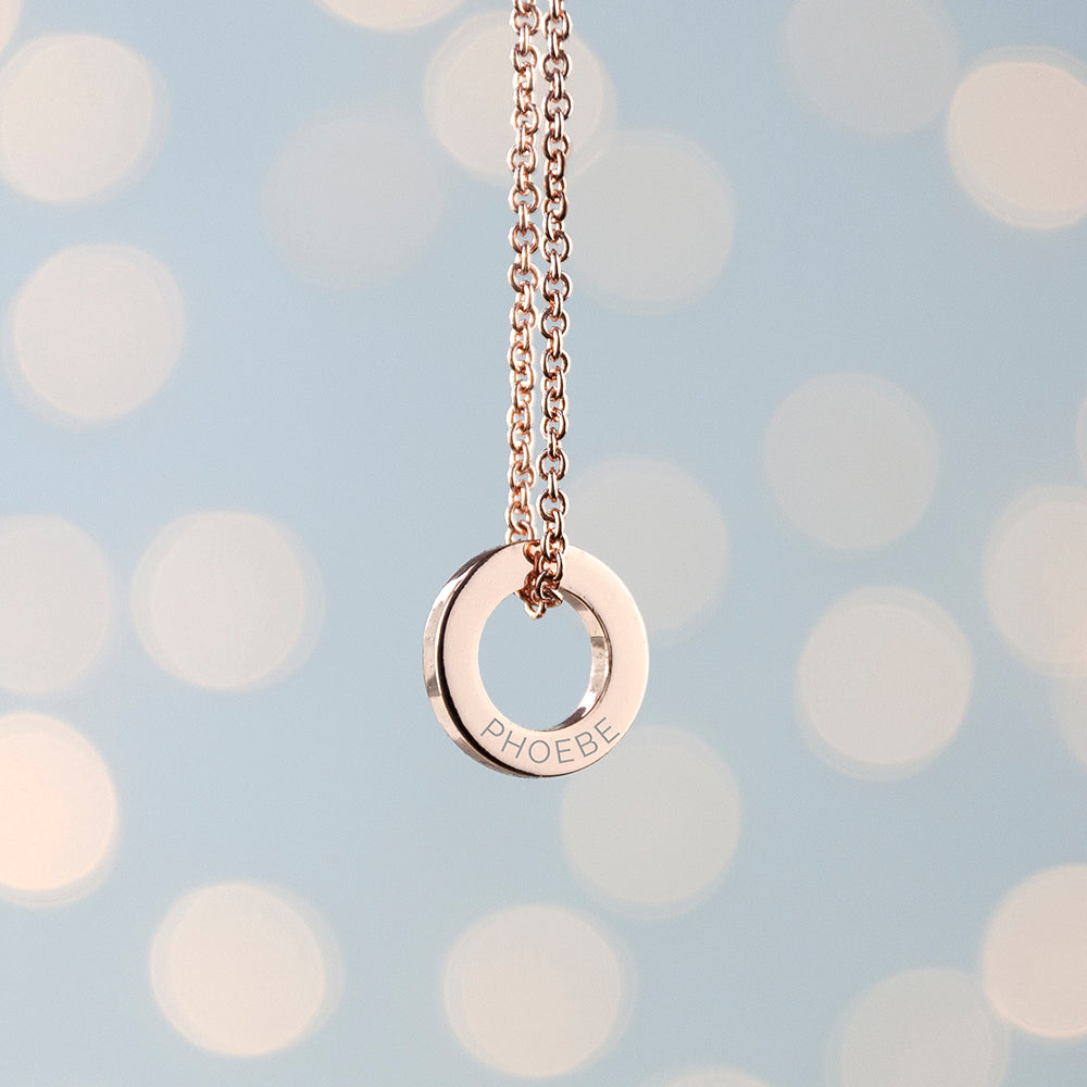 Personalised Mini Ring Necklace