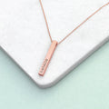 Personalised Matte Vertical Bar Necklace