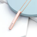 Personalised Matte Vertical Bar Necklace