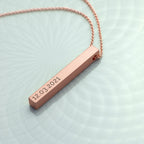 Personalised Matte Vertical Bar Necklace