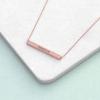 Personalised Horizontal Bar Necklace
