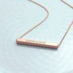 Personalised Horizontal Bar Necklace