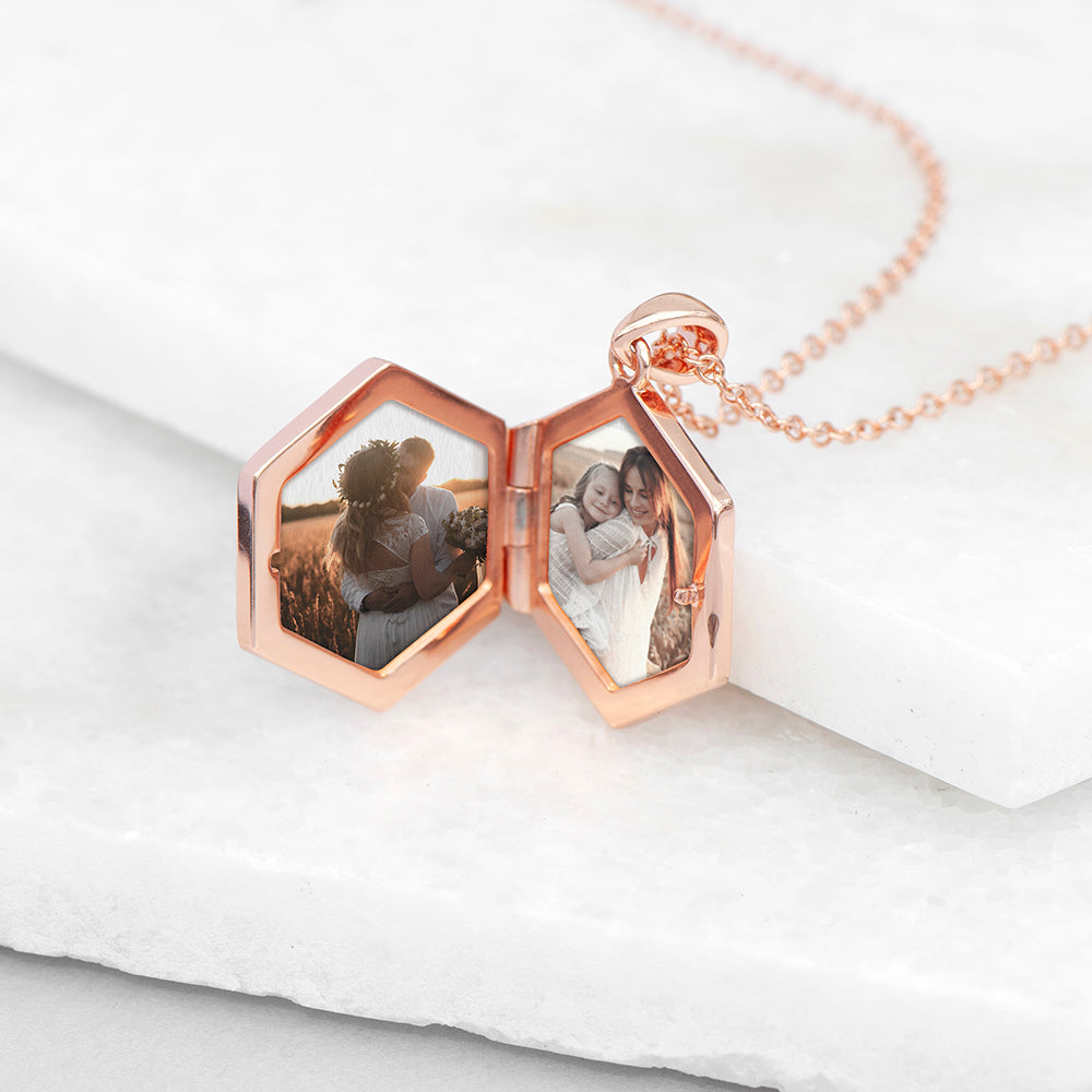 Personalised Hexagonal Photo Locket