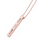 Personalised Forever and Always Vertical Bar Necklace