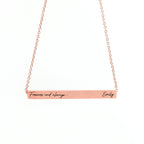 Personalised Forever and Always Horizontal Bar Necklace