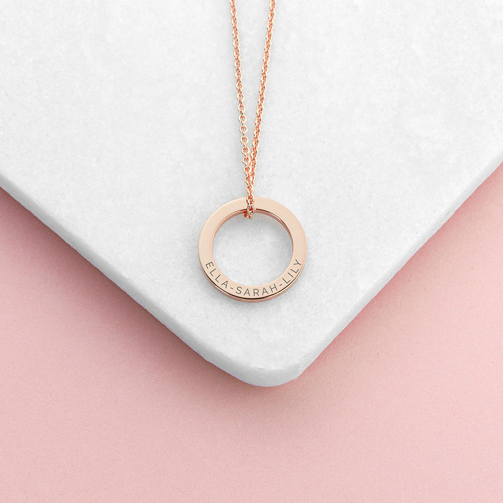 Personalised Family Ring Necklace