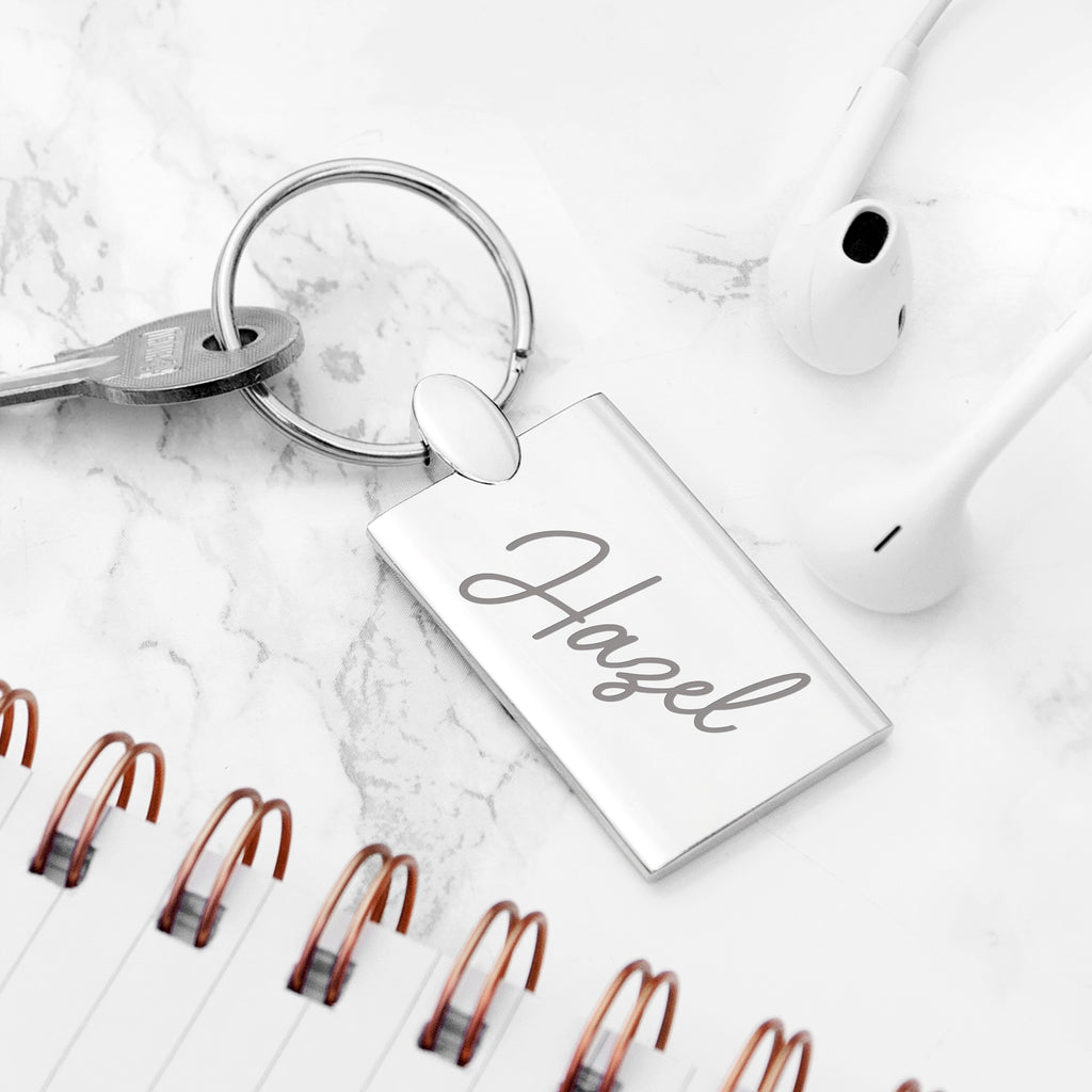 Personalised Rectangle Keyring