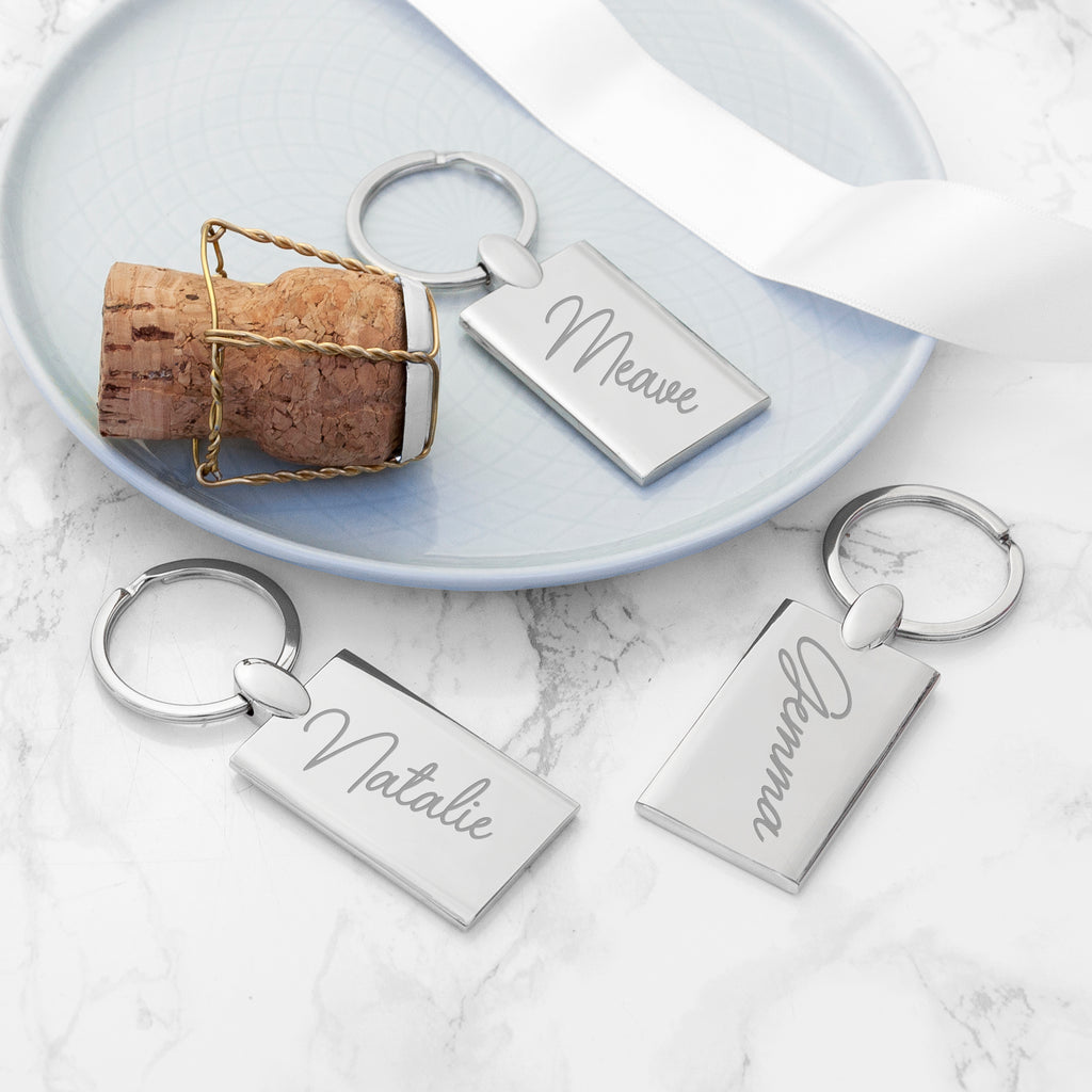 Personalised Rectangle Keyring