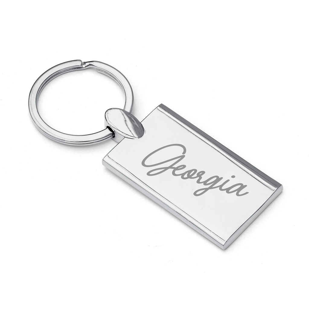 Personalised Rectangle Keyring