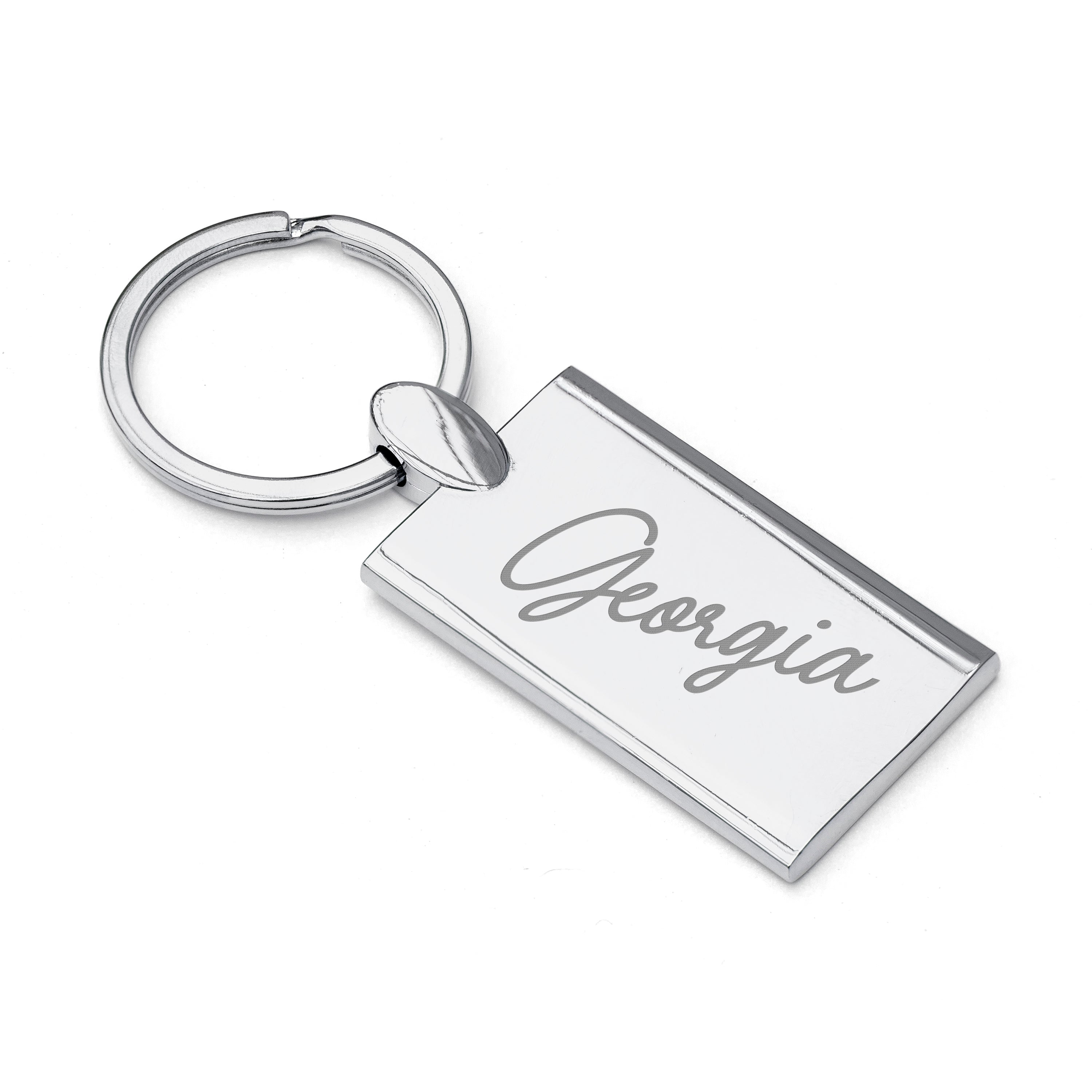 Personalised Rectangle Keyring
