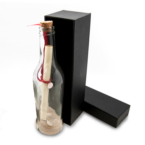 Decorative Message In A Bottle with Monogrammed Tag