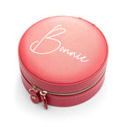 Personalised Treat Republic Coral Round Jewellery Case