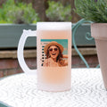 Personalised Photo and Message Frosted Beer Stein
