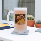 Personalised Photo and Message Frosted Beer Stein