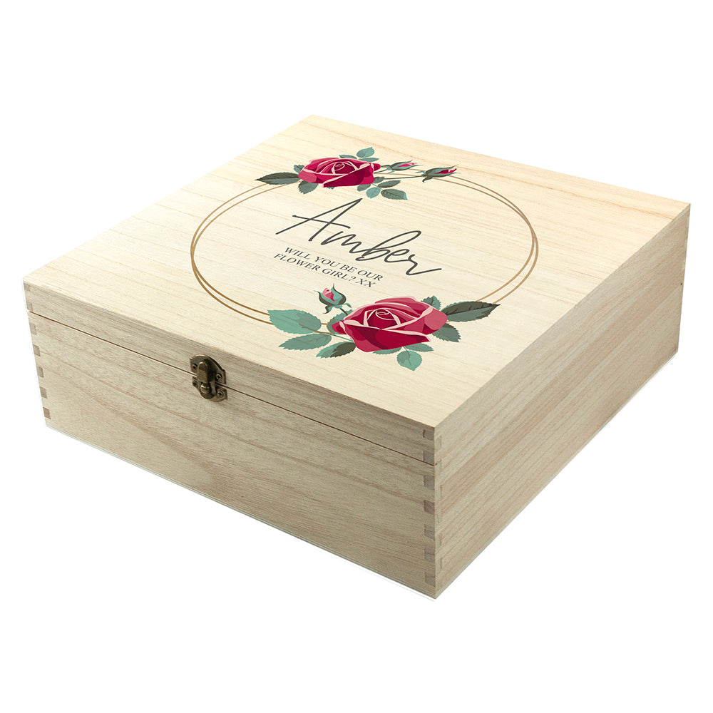 Personalised Floral Bridesmaid Keepsake Box