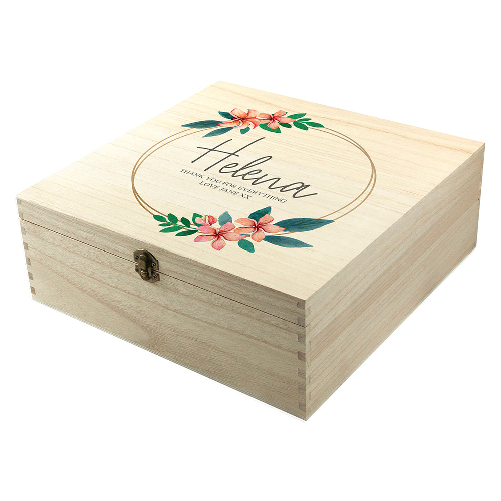 Personalised Floral Bridesmaid Keepsake Box