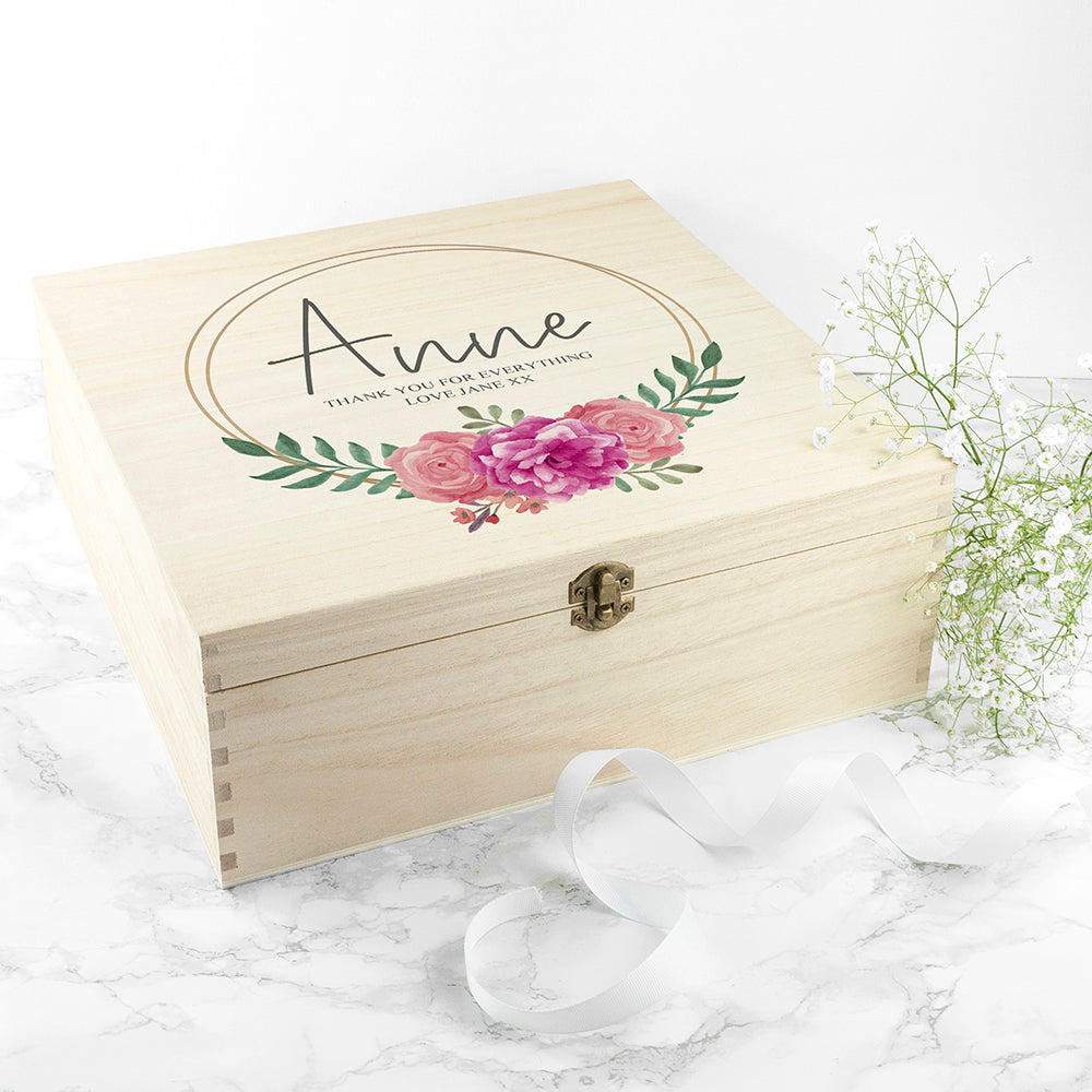 Personalised Floral Bridesmaid Keepsake Box