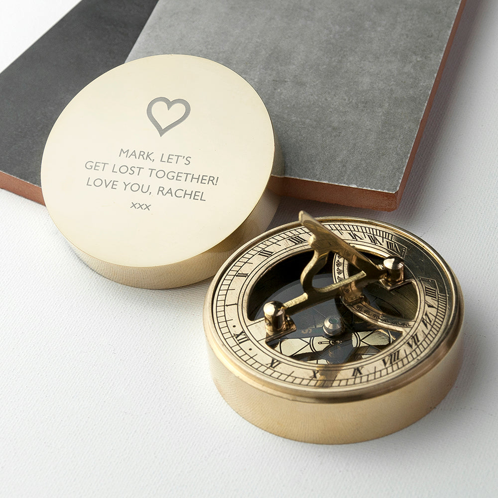 Personalised Iconic Adventurer's Sundial Compass
