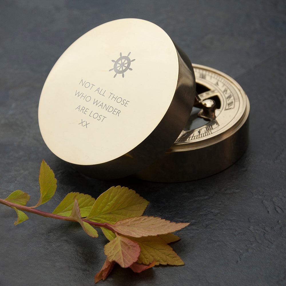 Personalised Iconic Adventurer's Sundial Compass