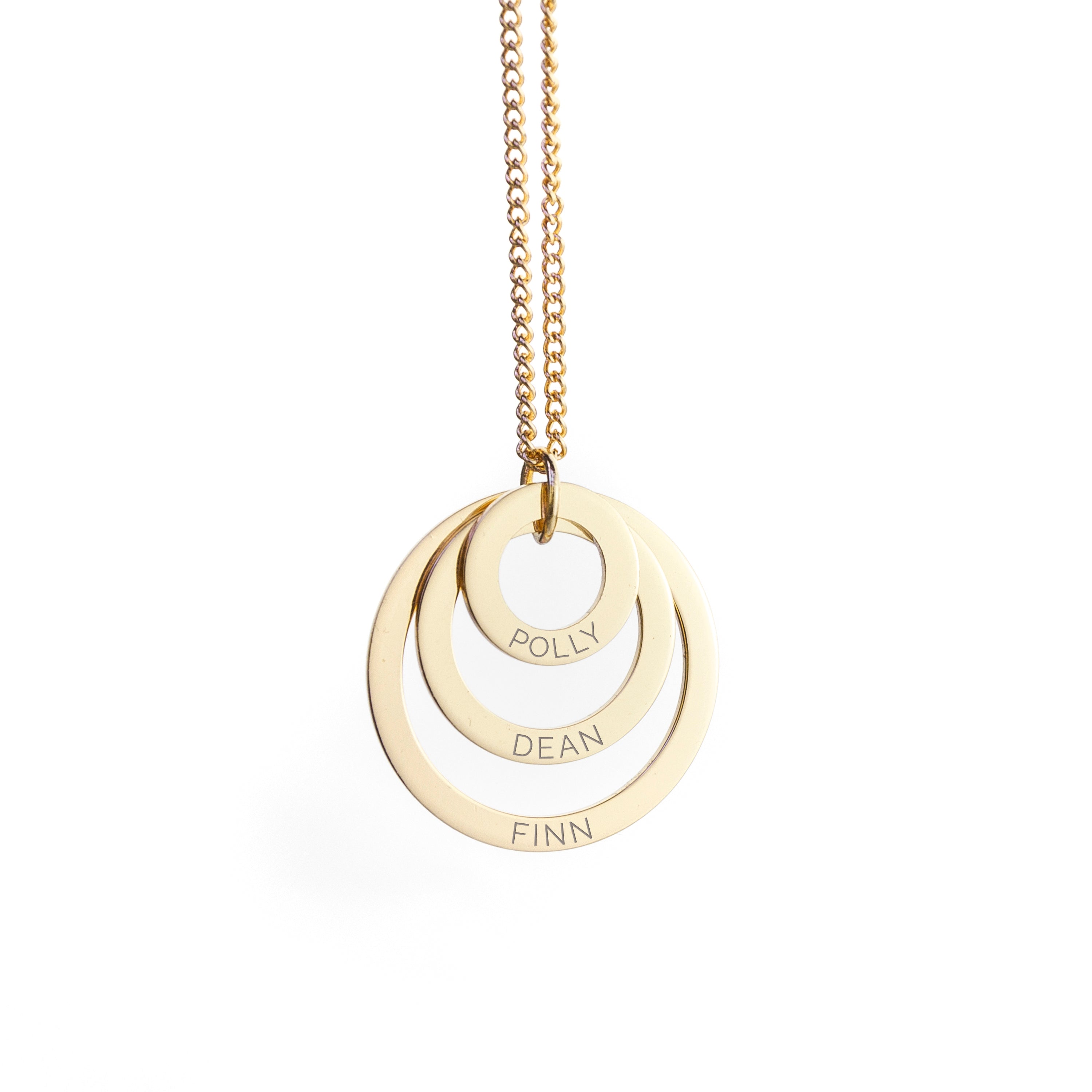Personalised Rings of Love Necklace