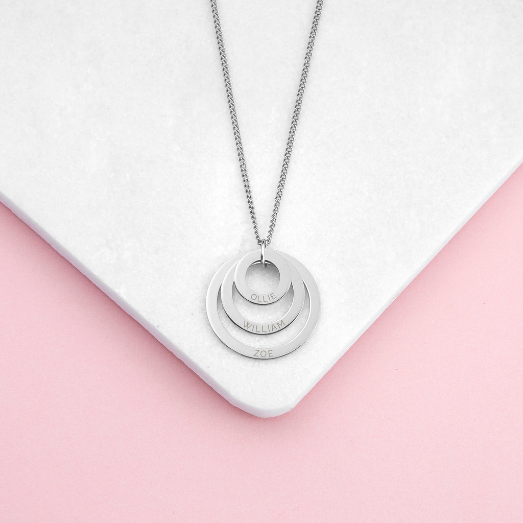 Personalised Rings of Love Necklace