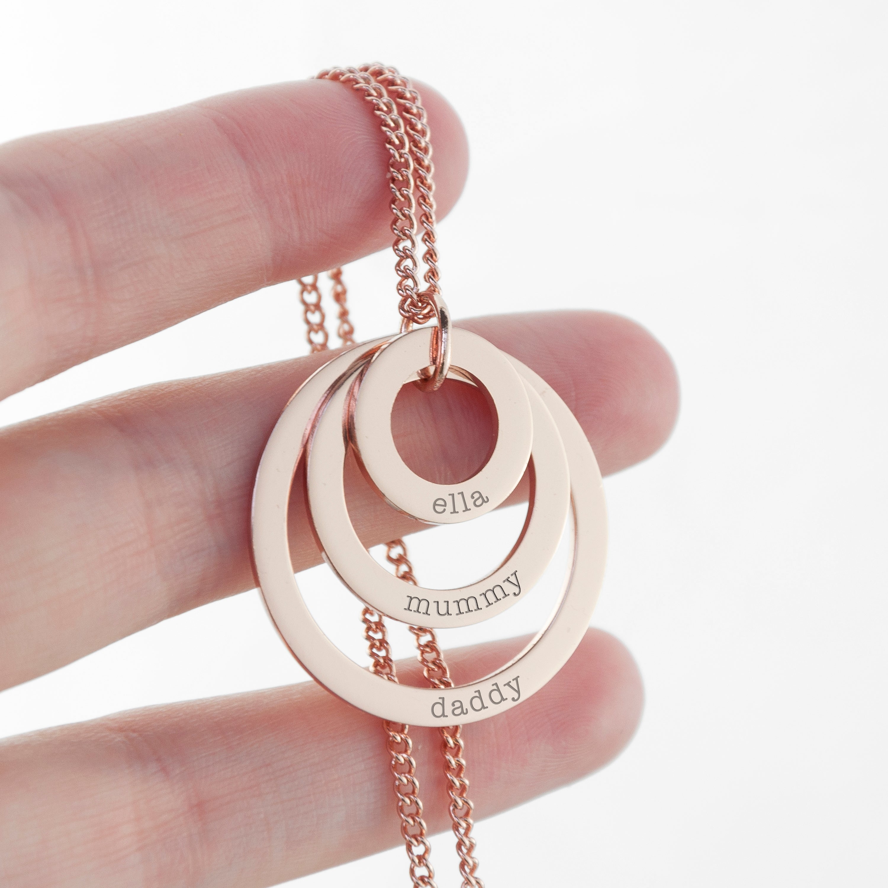 Personalised Rings of Love Necklace