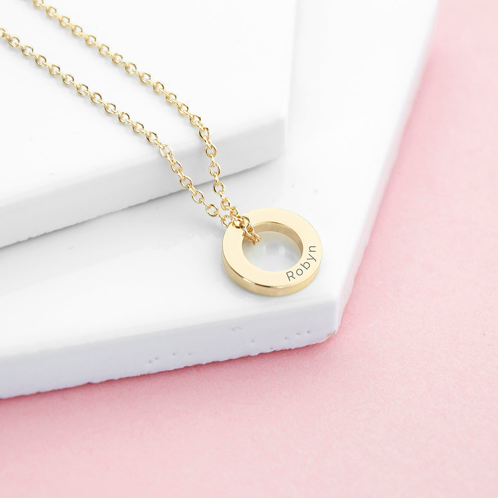 Personalised Mini Ring Necklace