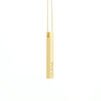 Personalised Matte Vertical Bar Necklace