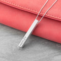 Personalised Matte Vertical Bar Necklace