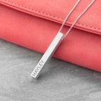 Personalised Matte Vertical Bar Necklace