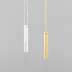Personalised Matte Vertical Bar Necklace