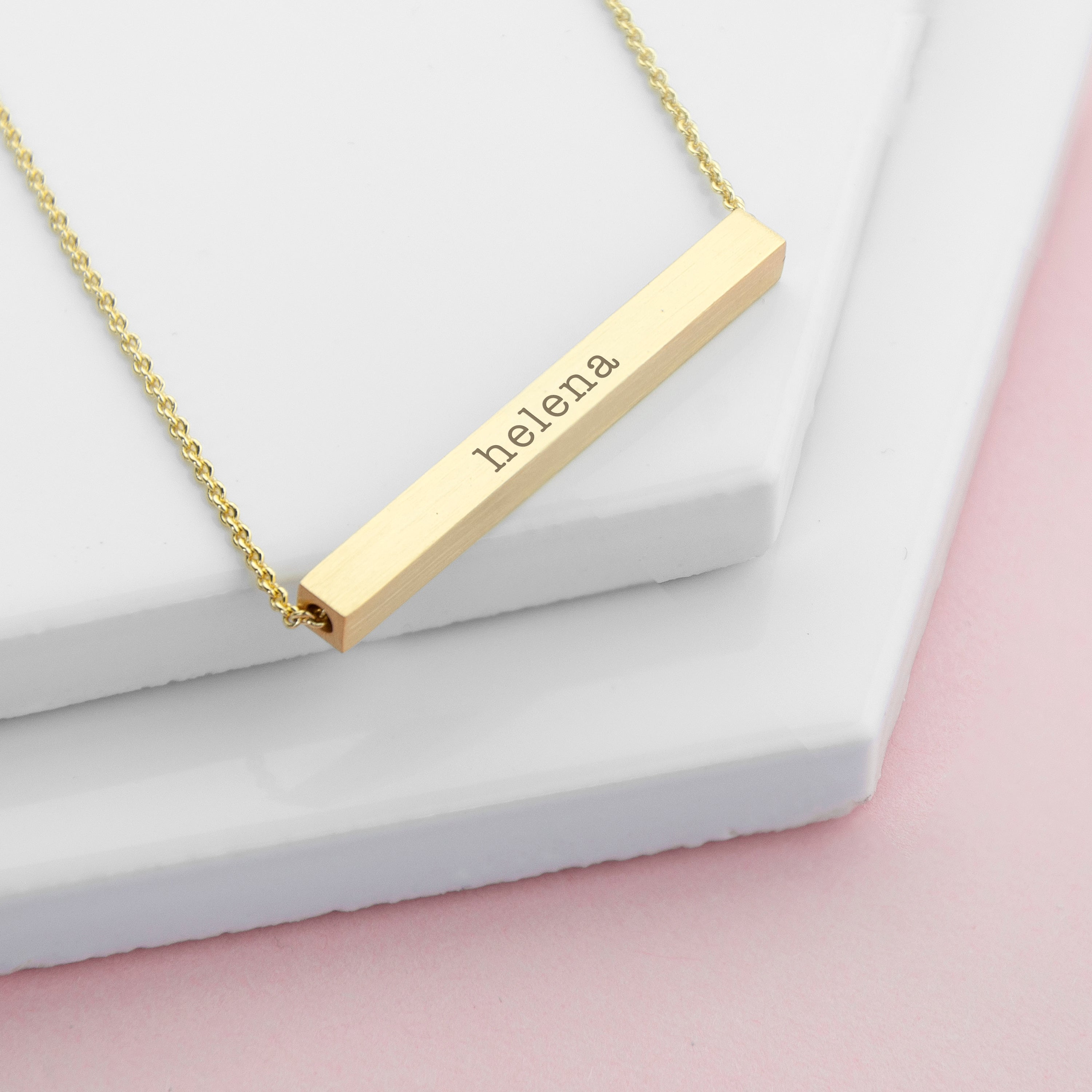 Personalised Horizontal Bar Necklace