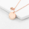 Personalised Heart and Disc Family Necklace