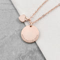 Personalised Heart and Disc Family Necklace