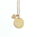 Personalised Heart and Disc Family Necklace