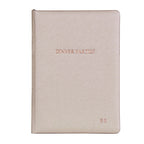 Personalised Hand Bound Buckram Dinner Party Book