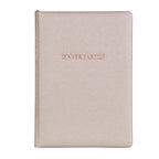 Personalised Hand Bound Buckram Dinner Party Book