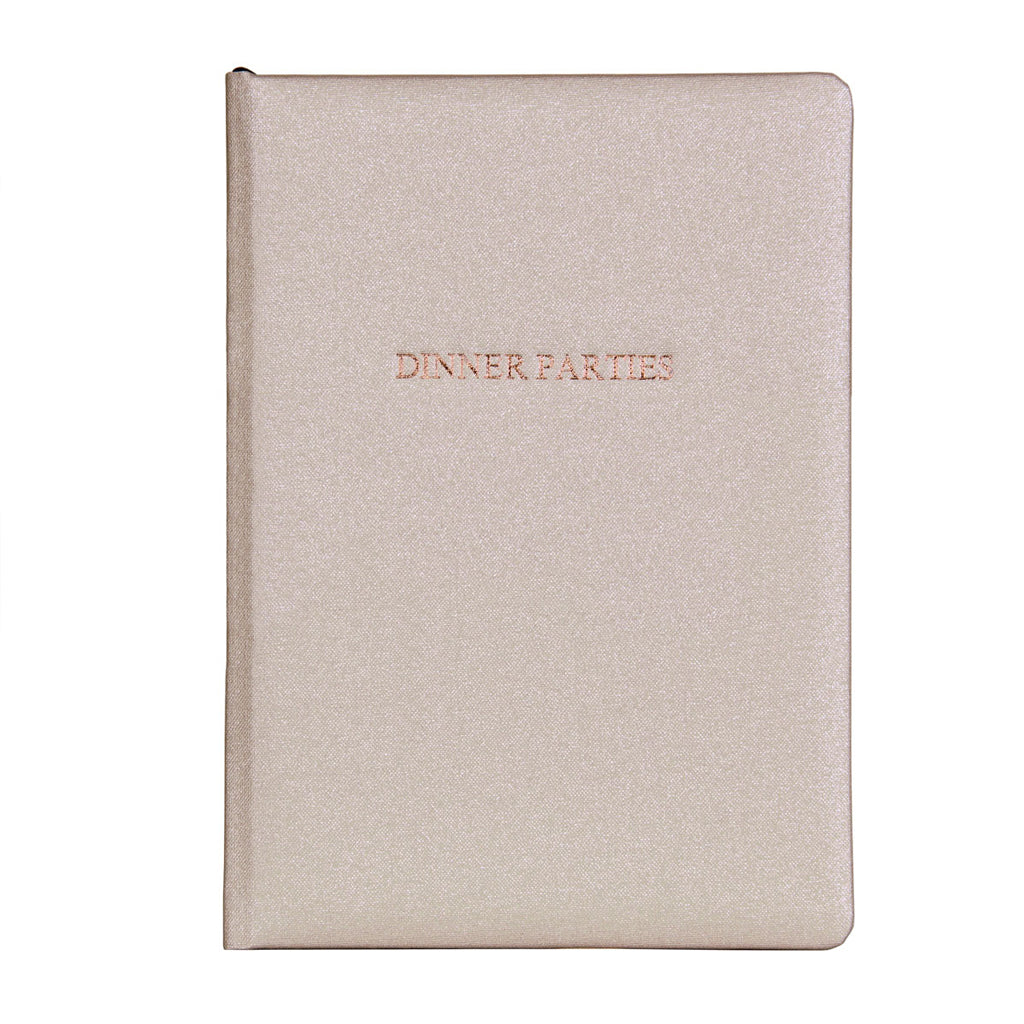 Personalised Hand Bound Buckram Dinner Party Book