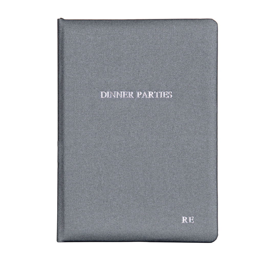 Personalised Hand Bound Buckram Dinner Party Book