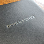Personalised Hand Bound Buckram Dinner Party Book