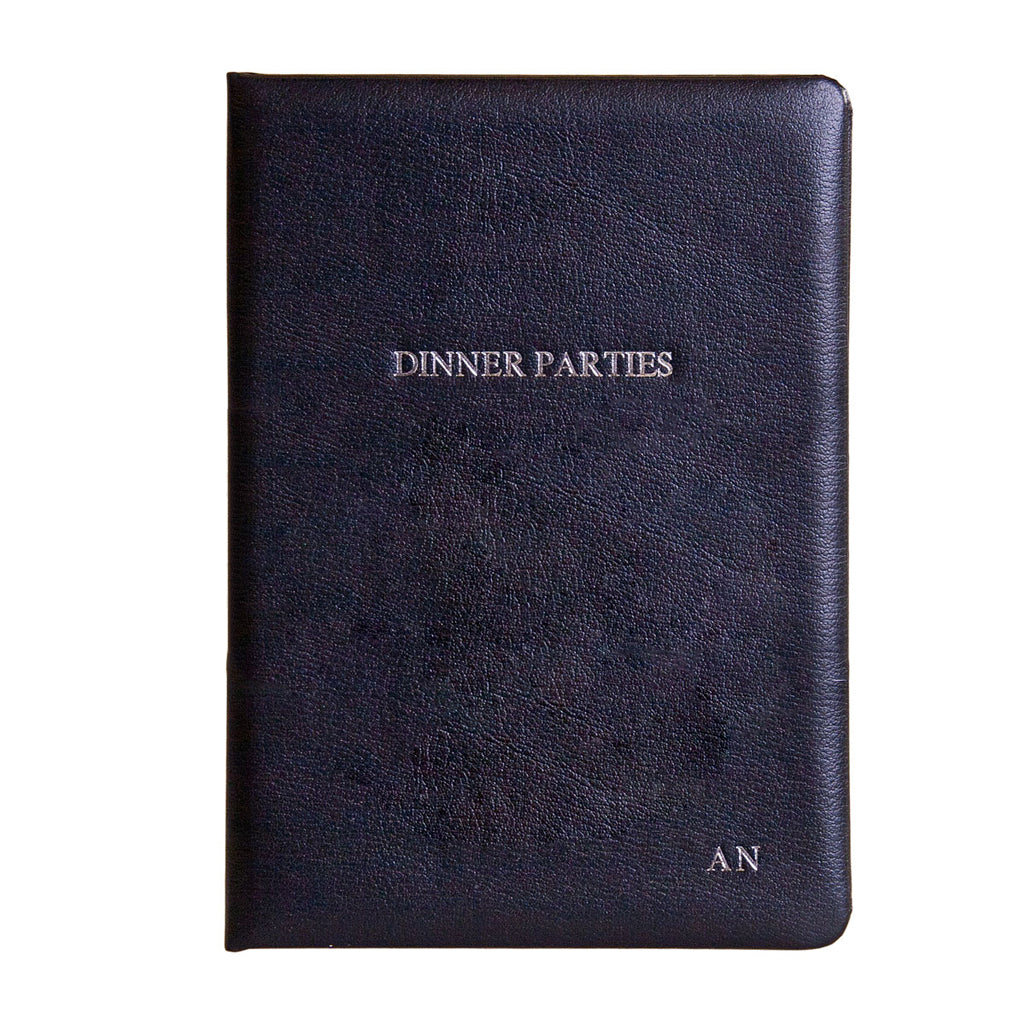 Personalised Luxury Leather Dinner Party Book