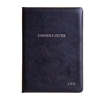 Personalised Luxury Leather Dinner Party Book