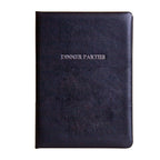 Personalised Luxury Leather Dinner Party Book