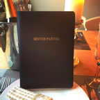 Personalised Luxury Leather Dinner Party Book