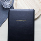 Personalised Luxury Leather Dinner Party Book