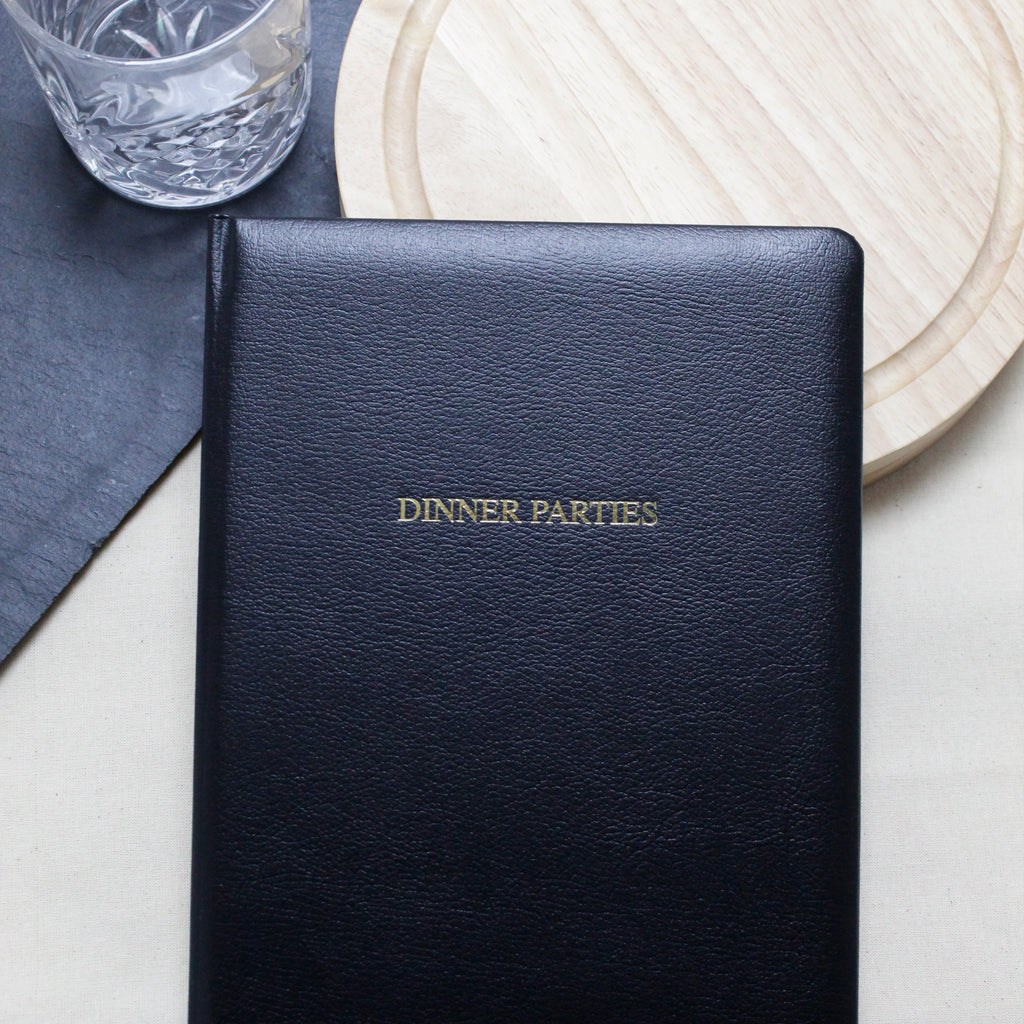 Personalised Luxury Leather Dinner Party Book