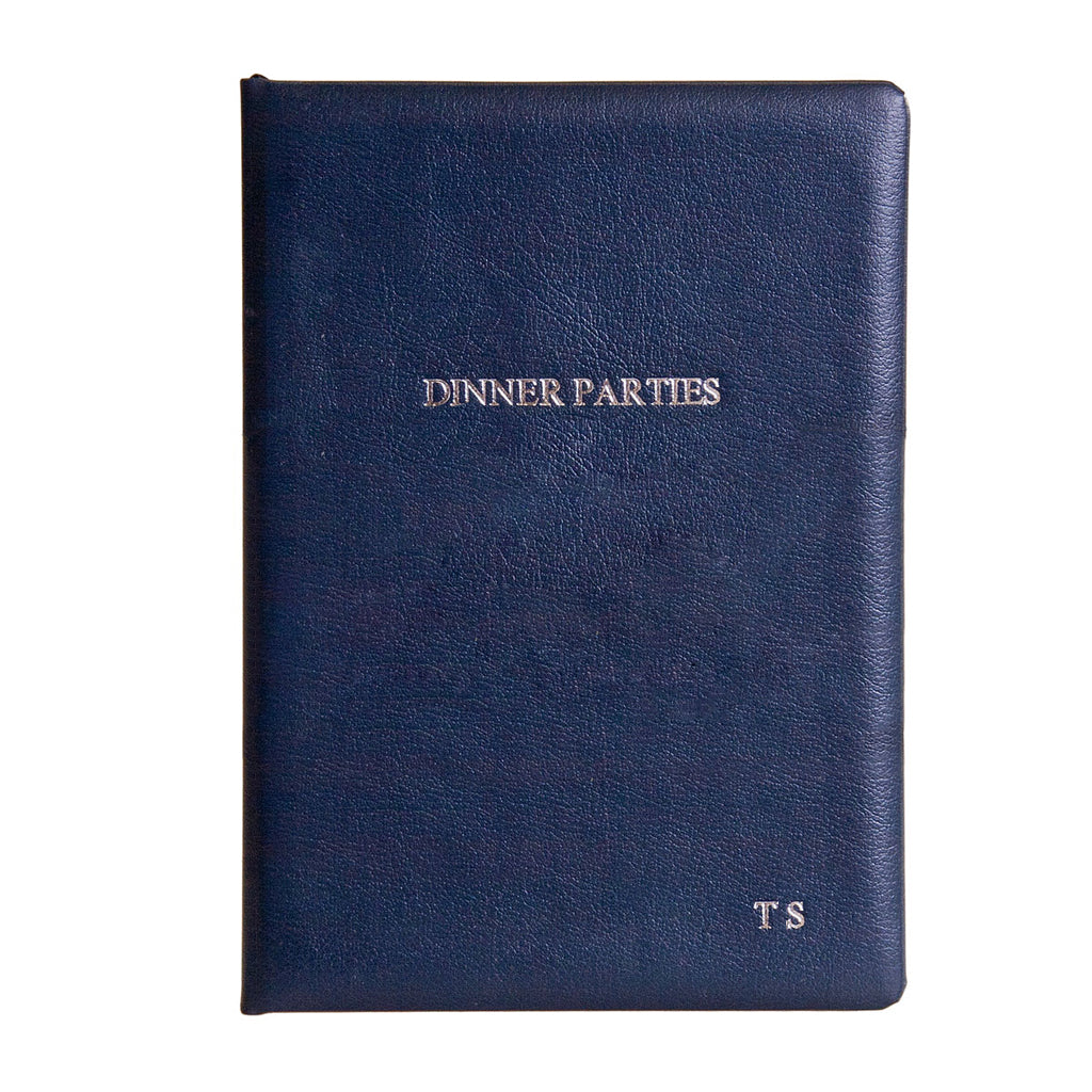 Personalised Luxury Leather Dinner Party Book