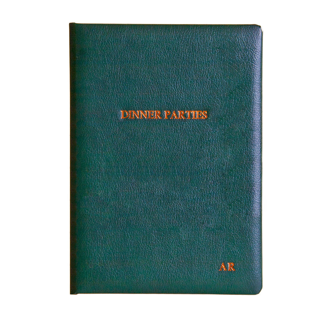 Personalised Luxury Leather Dinner Party Book