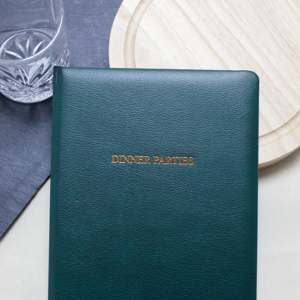 Personalised Luxury Leather Dinner Party Book