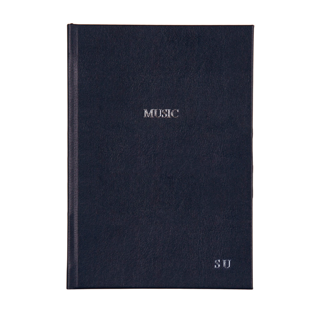 Personalised A4 Leather Music Manuscript Notebook